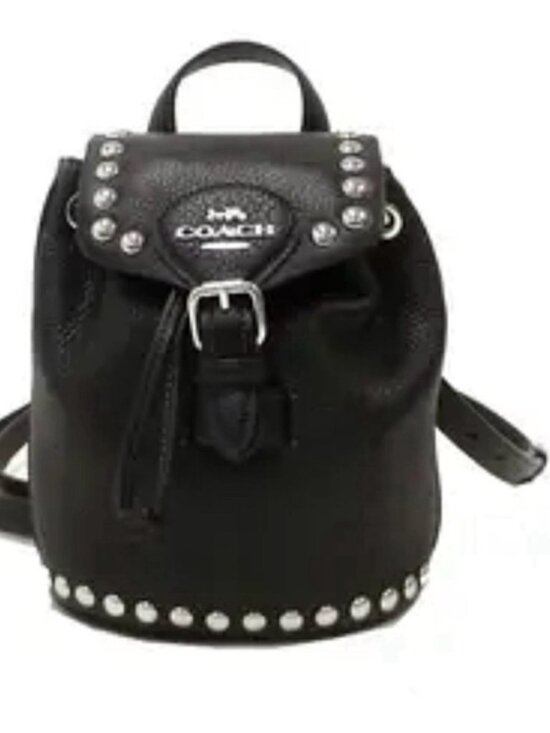 ?Coach Amelia Leather Backpack with Rivets CMO41 ?? MSRP $450 main image 4